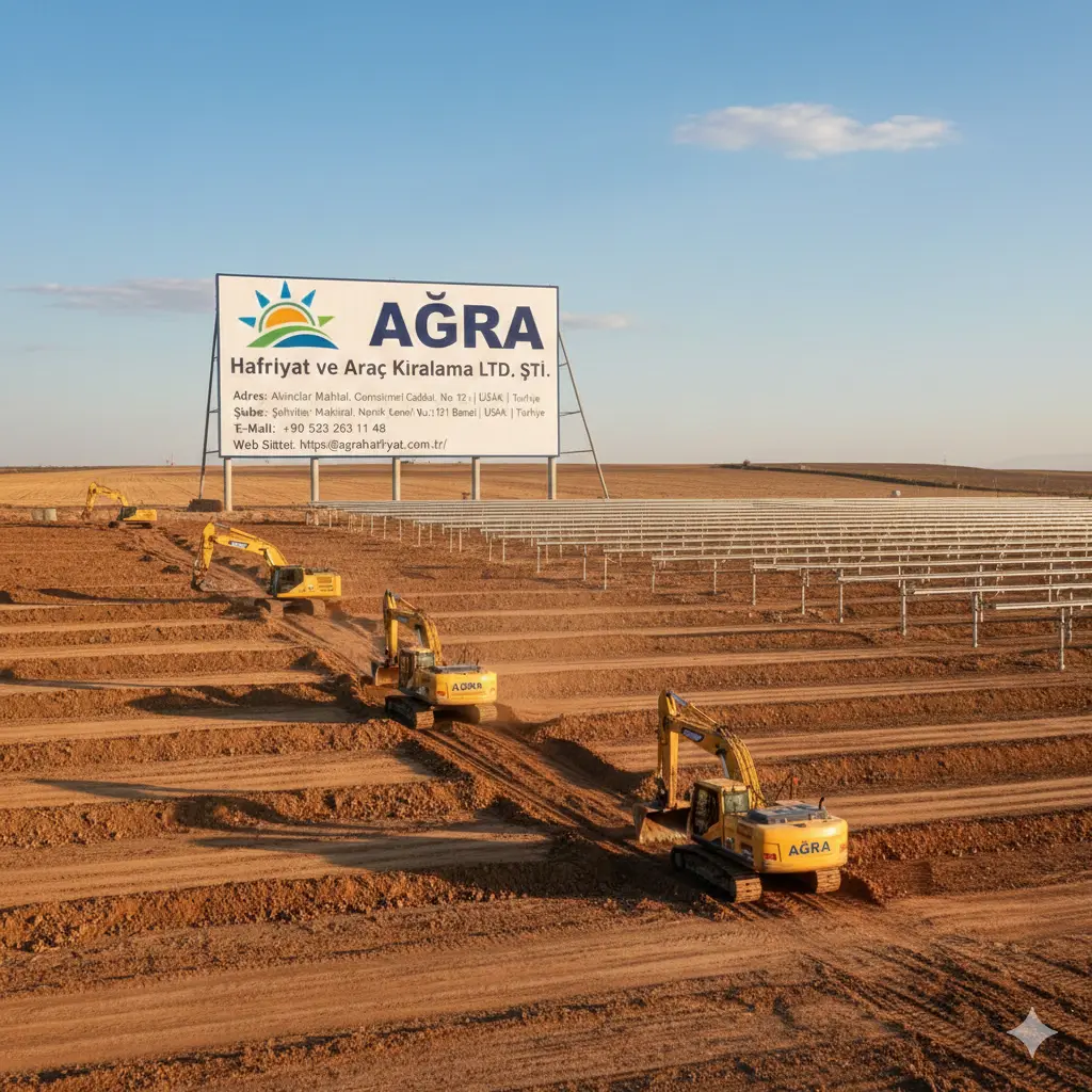 AĞRA Hafriyat Uşak Güneş Enerjisi Saha Hazırlığı Hafriyatı